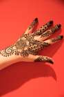 USA, Washington State. Indian Mehendi celebration. Henna application and rituals. Art Print
